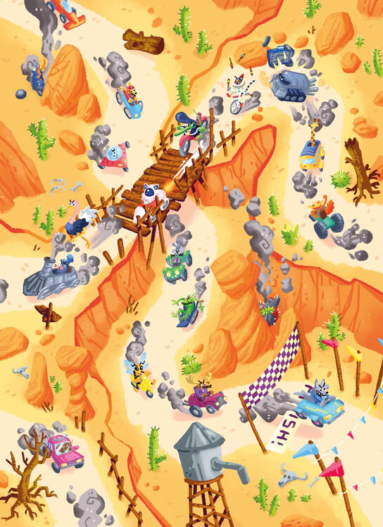 The Fast and the Furrious - interior illustration The Fast and the Furrious - interior illustration